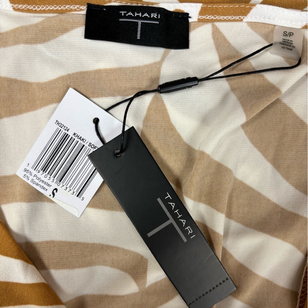 xNot Available Tahari Sleeveless Zebra Print V-Neck Professional Blouse Sm - Picture 3 of 9